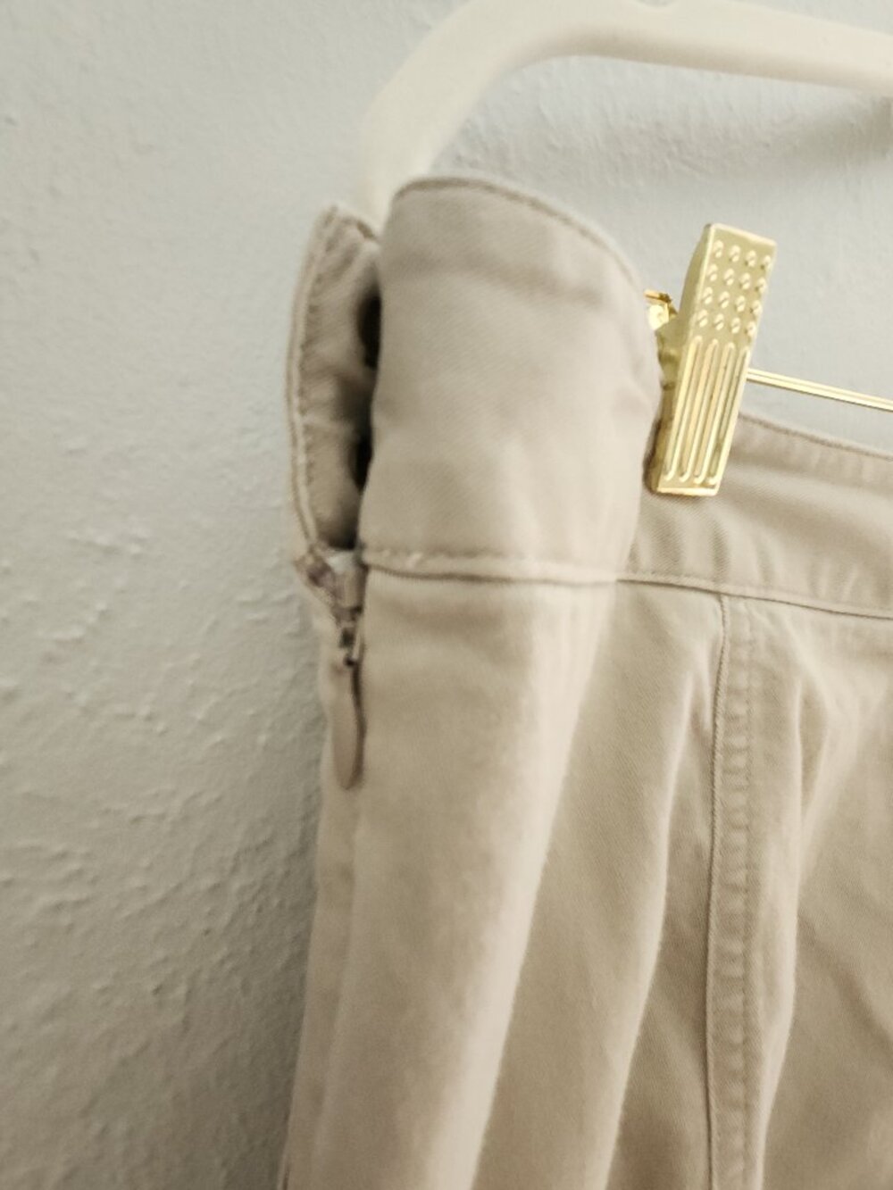 LL Bean Khaki A-Line Skirt Womens Size 12 - Picture 2 of 5